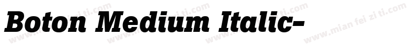 Boton Medium Italic字体转换